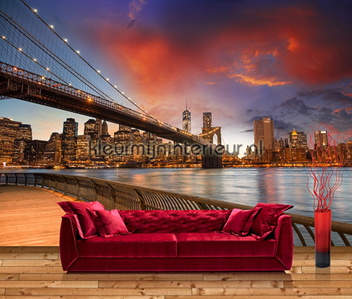 New York bridges Sky line fotobehang aanbieding fotobehang